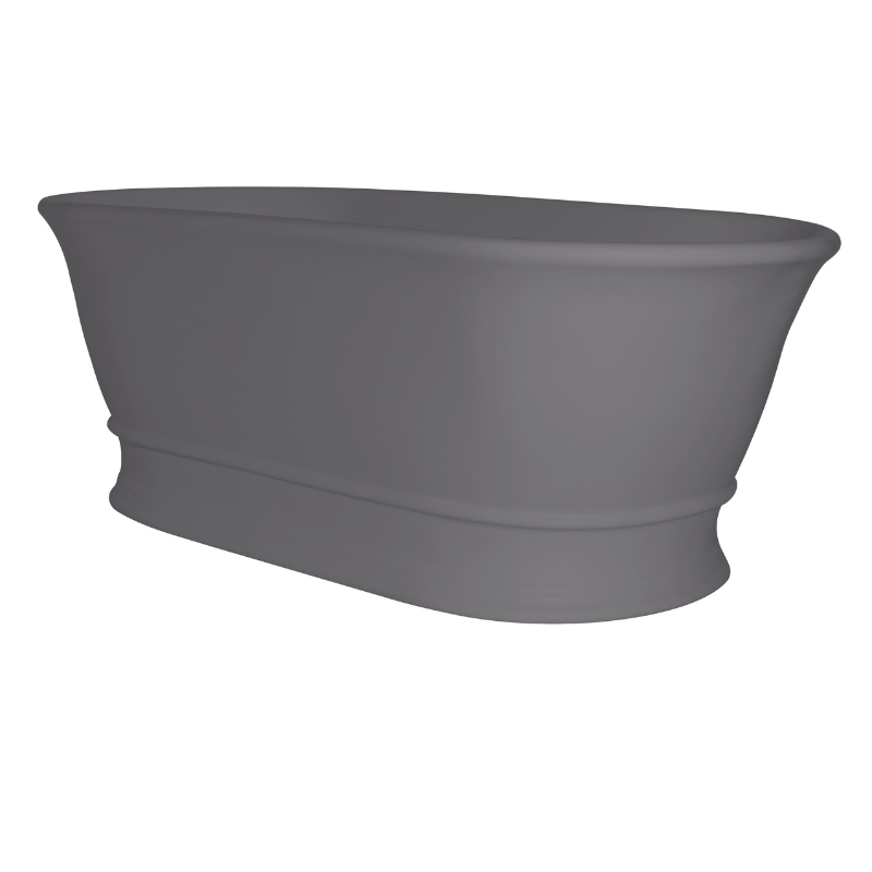 Aurelius Oval Freestanding Bath with Overflow 1740mm x 760mm - No Waste - Soak & Luxproduct_vendor#Industrial GreyBC - BAB030IGIndustrial Grey#