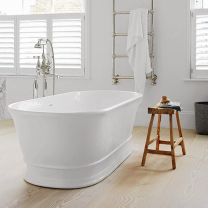 Aurelius Oval Freestanding Bath with Overflow 1740mm x 760mm - No Waste - Soak & Luxproduct_vendor#Polished WhiteBC - BAB030Polished White#