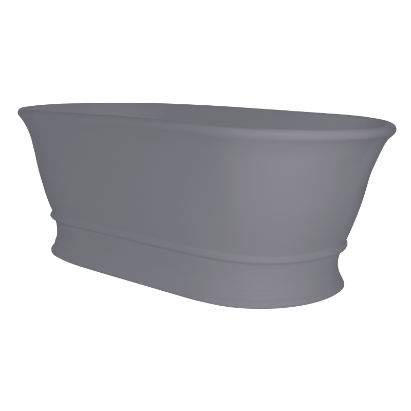 Aurelius Oval Freestanding Bath with Overflow 1740mm x 760mm - No Waste - Soak & Luxproduct_vendor#Powder GreyBC - BAB030PGPowder Grey#