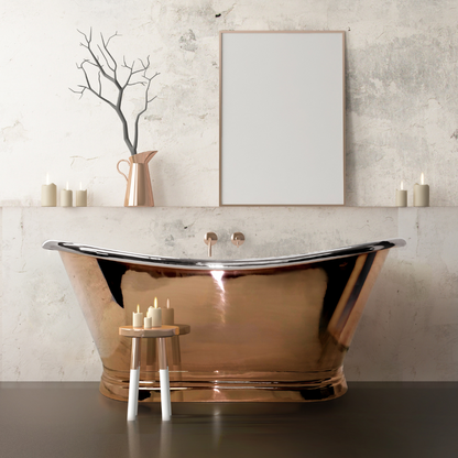 Bc Designs Copper & Nickel | Freestanding Boat Bath - 1500mm/ 1700mm