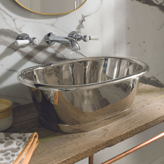 Bc Designs Nickel Countertop Basin | Oval