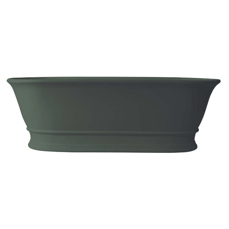 Bampton Oval Freestanding Bath with Plinth 1555mm x 740mm - No Waste - Soak & Luxproduct_vendor#Khaki GreenBC - BAB032KGKhaki Green#