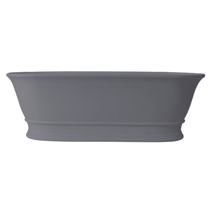 Bampton Oval Freestanding Bath with Plinth 1555mm x 740mm - No Waste - Soak & Luxproduct_vendor#Powder GreyBC - BAB032PGPowder Grey#