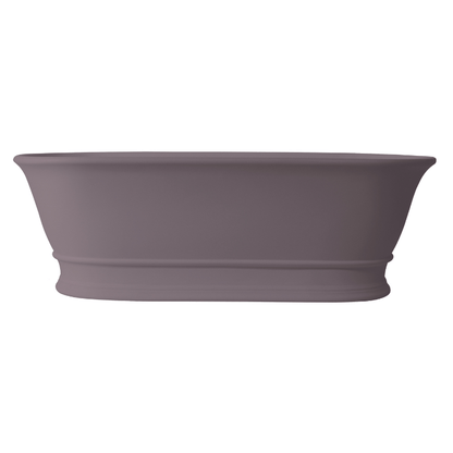 Bampton Oval Freestanding Bath with Plinth 1555mm x 740mm - No Waste - Soak & Luxproduct_vendor#Satin RoseBC - BAB032RSatin Rose#