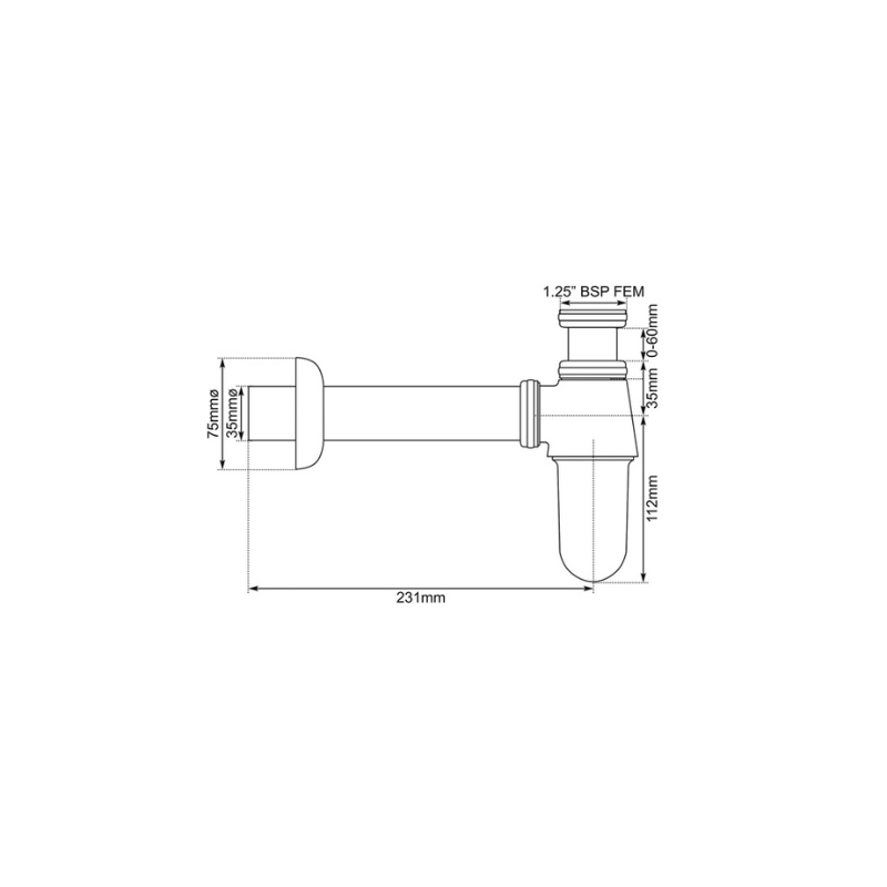 Basin Bottle Trap Chrome - Soak & Luxproduct_vendor#HH-SWT027CH#