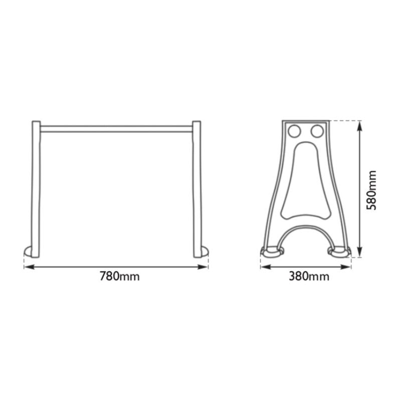 Basin Cube Cast Iron Legs (Pair) - Soak & Luxproduct_vendor#HH-RX518 (Basin Stand)#