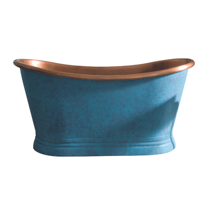 Bc Designs Copper & Patinata Blue | Freestanding Boat Bath - 1500mm/1700mm