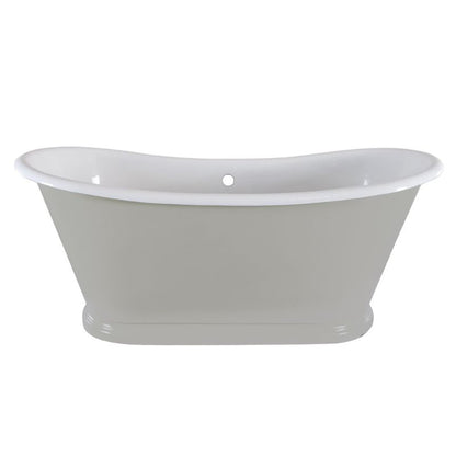 Hurlingham Caravel Bateau | Freestanding Cast Iron Roll Top Bath - 1675mm