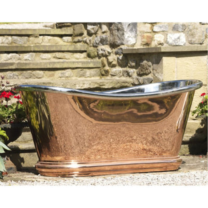 Hurlingham Copper & Nickel Bulle | Freestanding Double Ended Roll Top Bath - 1700mm