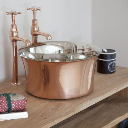 Hurlingham Copper Tub Basin With Nickel Interior