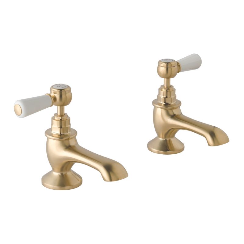 Bc Designs Victrion Deck Mounted Lever Bath Pillar Taps