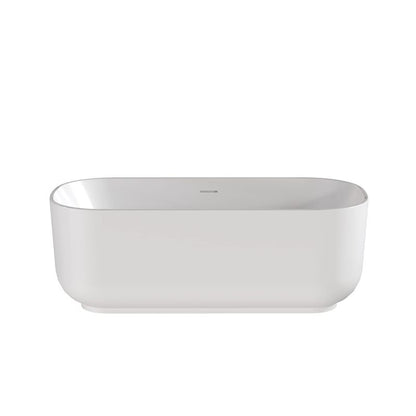 Nuie Soft Square Double Ended Freestanding Bath Tub - 1700mm