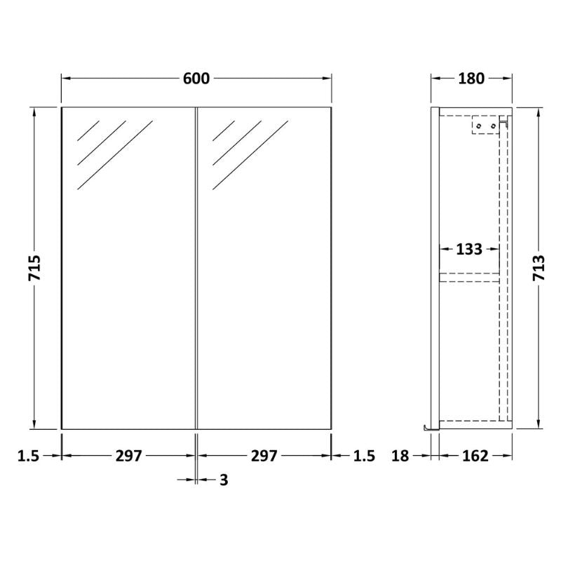 600mm Mirror Unit