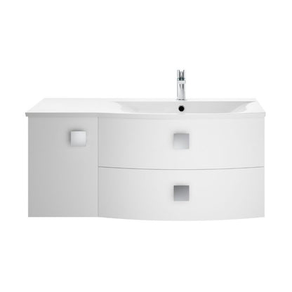 Hudson Reed Sarenna Wall Hung Right Hand Vanity Unit with Polymarble Basin - 1000mm