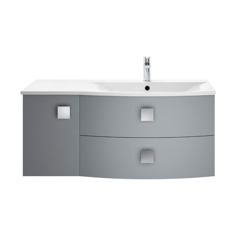 Hudson Reed Sarenna Wall Hung Right Hand Vanity Unit with Polymarble Basin - 1000mm