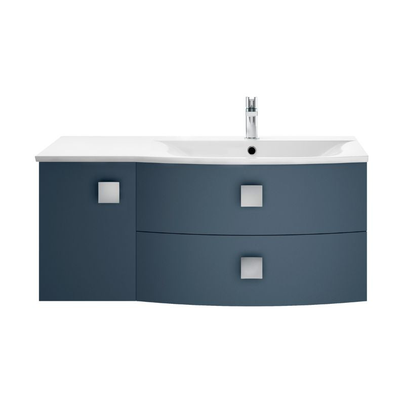 Hudson Reed Sarenna Wall Hung Right Hand Vanity Unit with Polymarble Basin - 1000mm