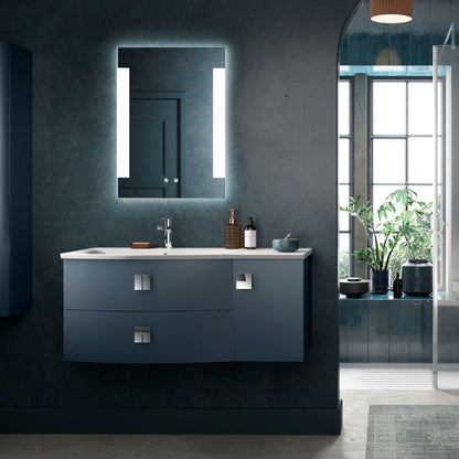 Hudson Reed Sarenna Wall Hung Right Hand Vanity Unit with Polymarble Basin - 1000mm