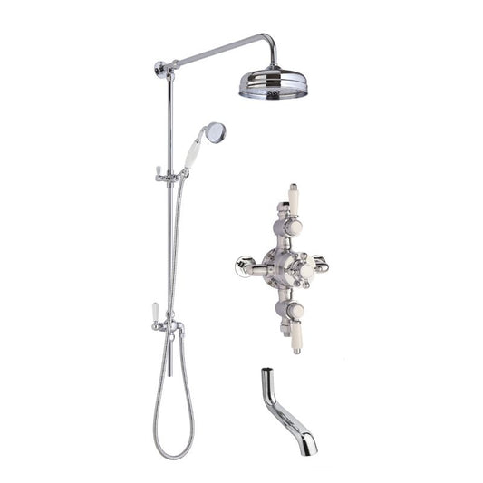 Nuie Victorian Traditional Triple Exposed Valve Shower Kit