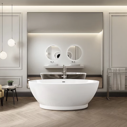 Charlotte Edwards Shard | Freestanding Double ended Oval Bath - 1685mm